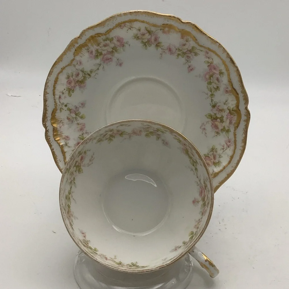 Antique Theodore Haviland Limoges France Teacup and Saucer - Picture 7 of 14